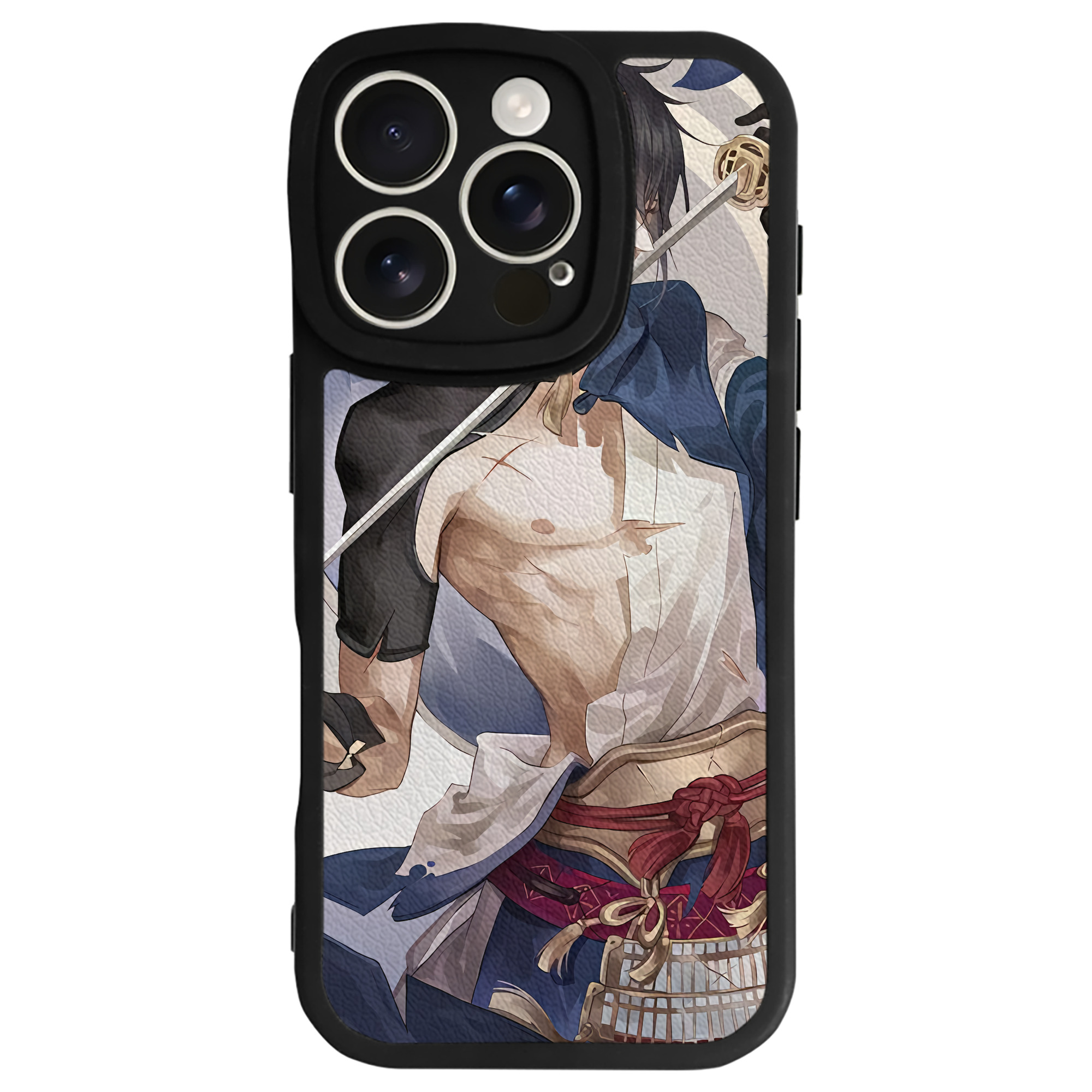 （画像用） 刀剣乱舞 Touken Ranbu 【iPhone 16シリーズ対応】シリコンスマホケース（レザー調） 材質：シリコン